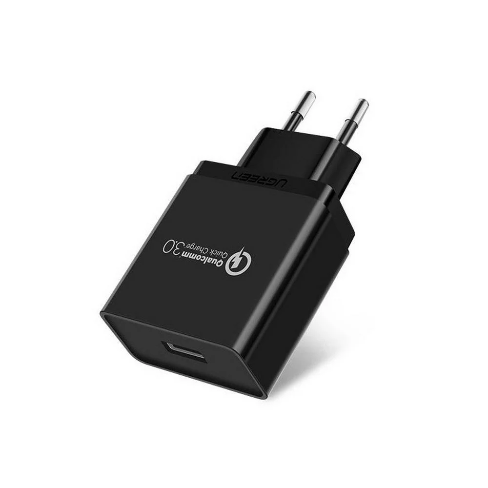 Зарядное устройство UGREEN CD122 (70273) USB-A QC 3.0 18W Fast Charger EU. Цвет: черный