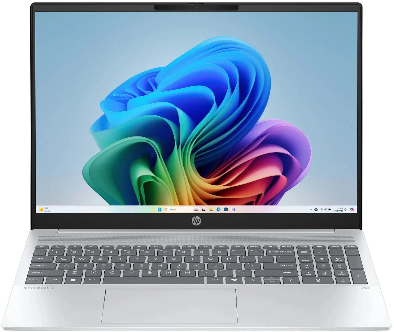 Ноутбук HP OmniBook 5 16-ag1075cl Ryzen AI 7 350 32Gb SSD1Tb AMD Radeon 860M 16" IPS Touch 2K (2560x1440) без ОС silver WiFi BT Cam (B94NZUA)