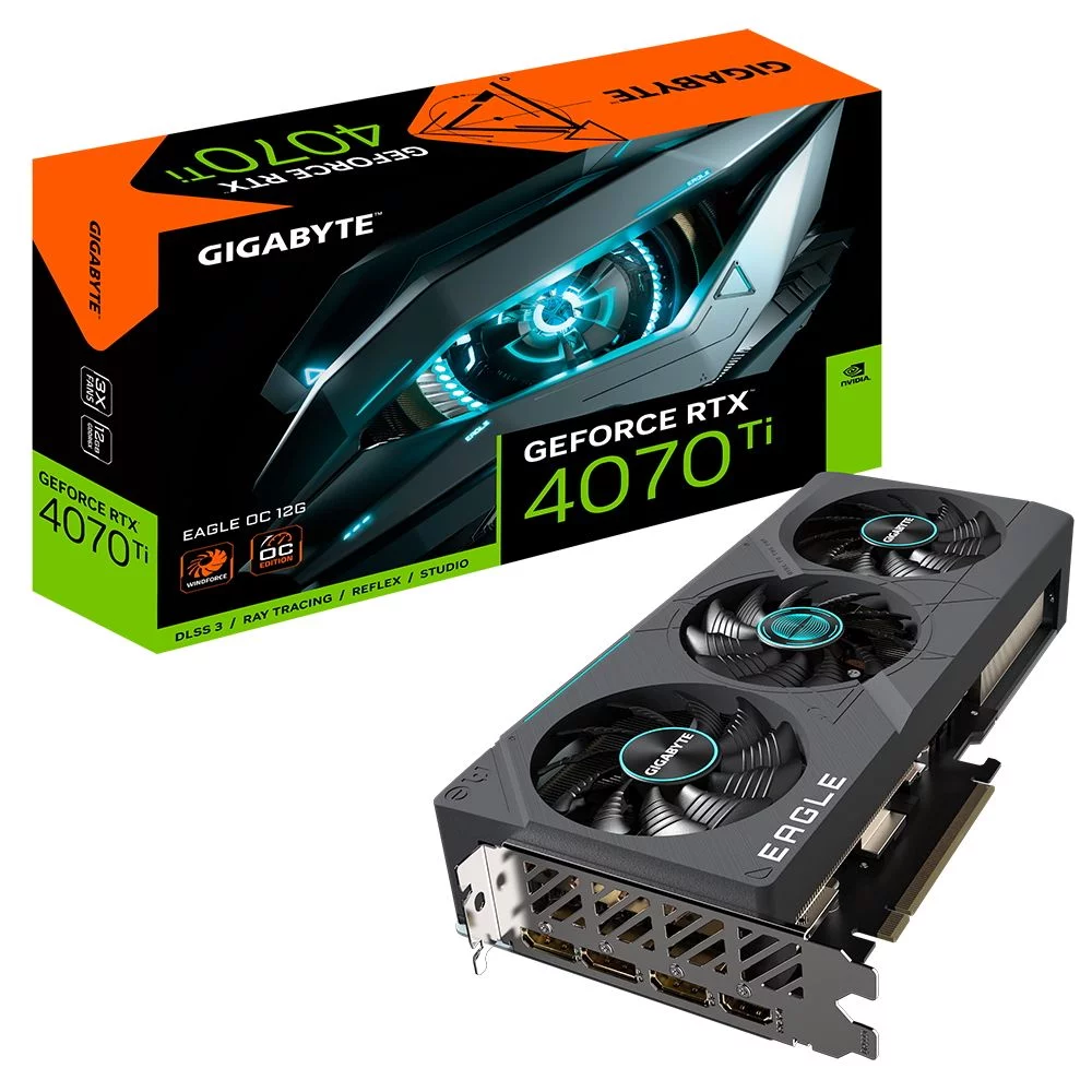 Видеокарта Gigabyte RTX4070Ti EAGLE OC 12GB GDDR6X 192-bit DPx3 HDMI (GV-N407TEAGLE OC-12GD 2.0||BP)
