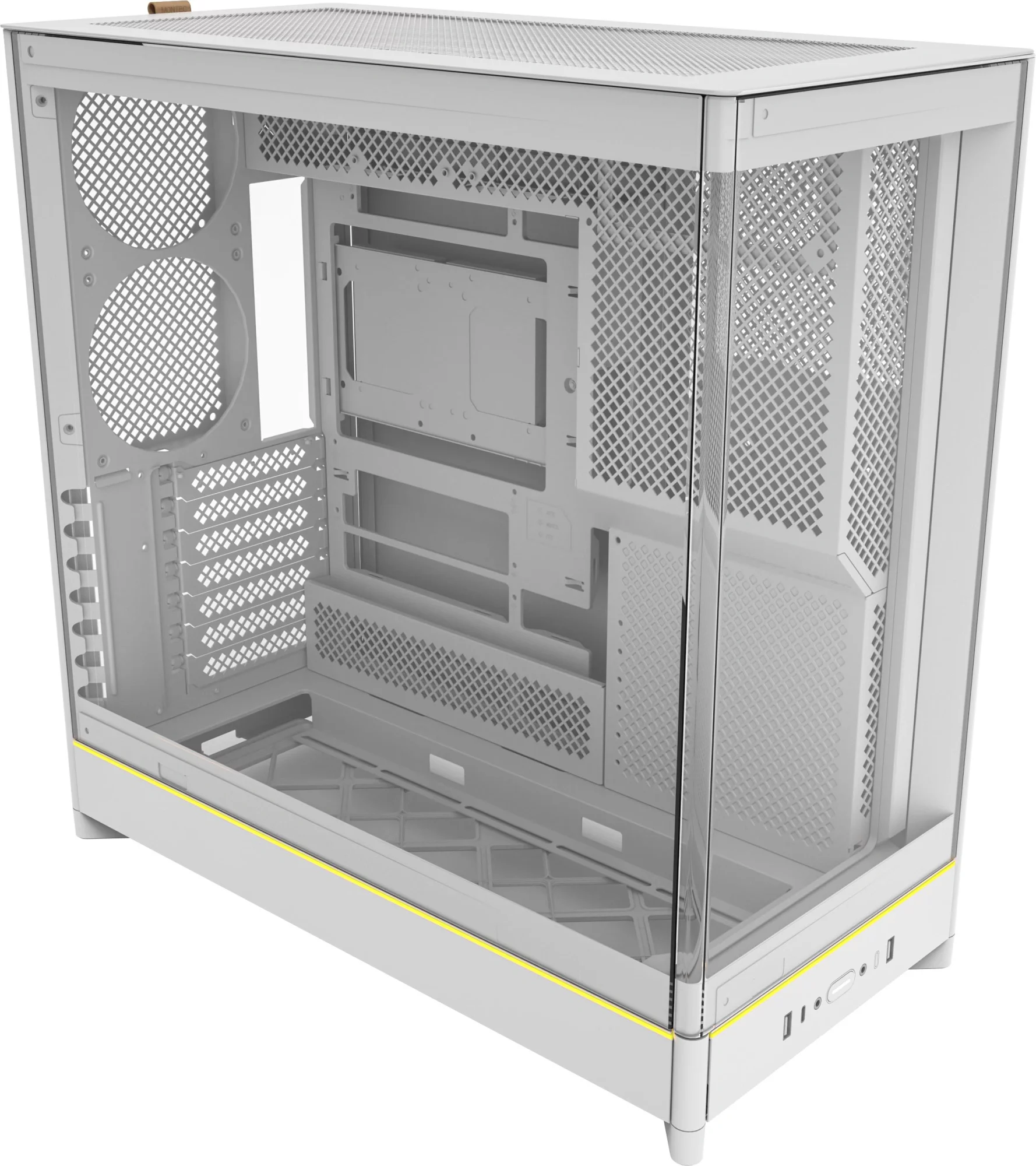 Корпус Montech HS02 белый без БП ATX 4x140mm 2xUSB3.0 audio bott PSU (HS02 WHITE)