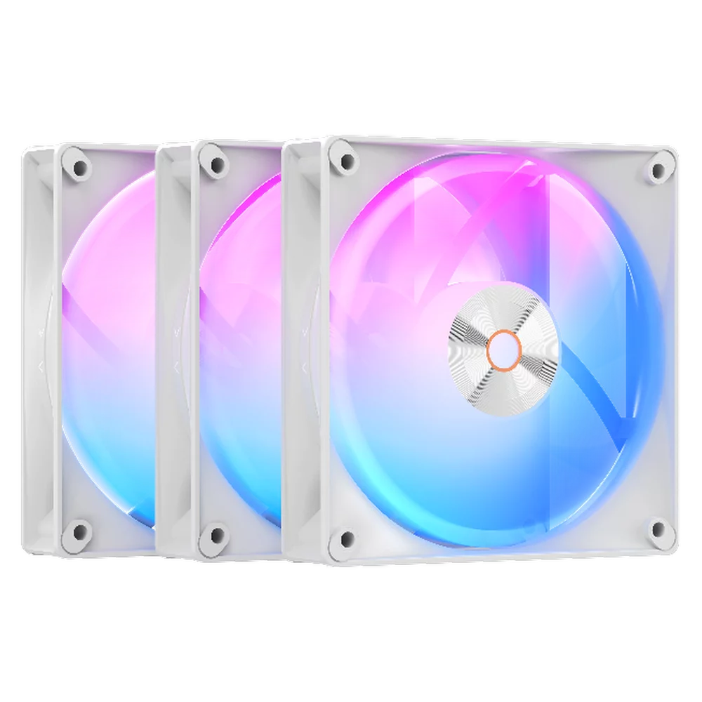 Вентилятор в корпус ID-Cooling Fan Ocypus Delta F12 WH ARGB LED 3 in 1 / White / 3 pack / PWM (DELTA-F12-WH3AM00X-GL)