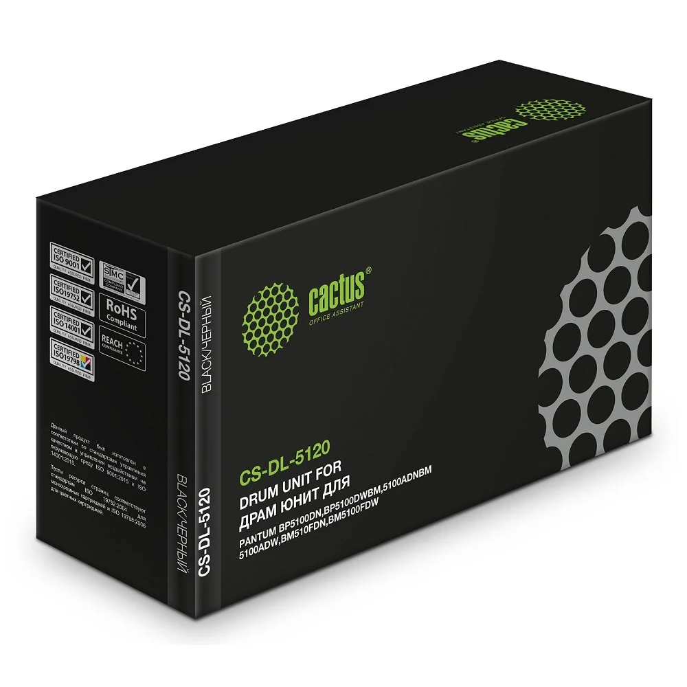 Блок фотобарабана Cactus CS-DL-5120 DL-5120/DL-5120P черный ч/б:30000стр. для BM5100ADN/BM5100ADW/BM5100FDN/BM5100FDW/BP5100DN/BP5100DW Pantum