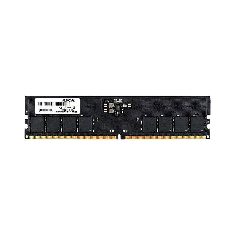 Модуль памяти Afox 32GB DDR5 5600Mhz UDIMM Single Channel Package (1x32GB) PC5-44800, 288- Pin, Non-ECC, Un-Buffered, CL46-46-46-90, 1.1V (AFLD532D6S2P)