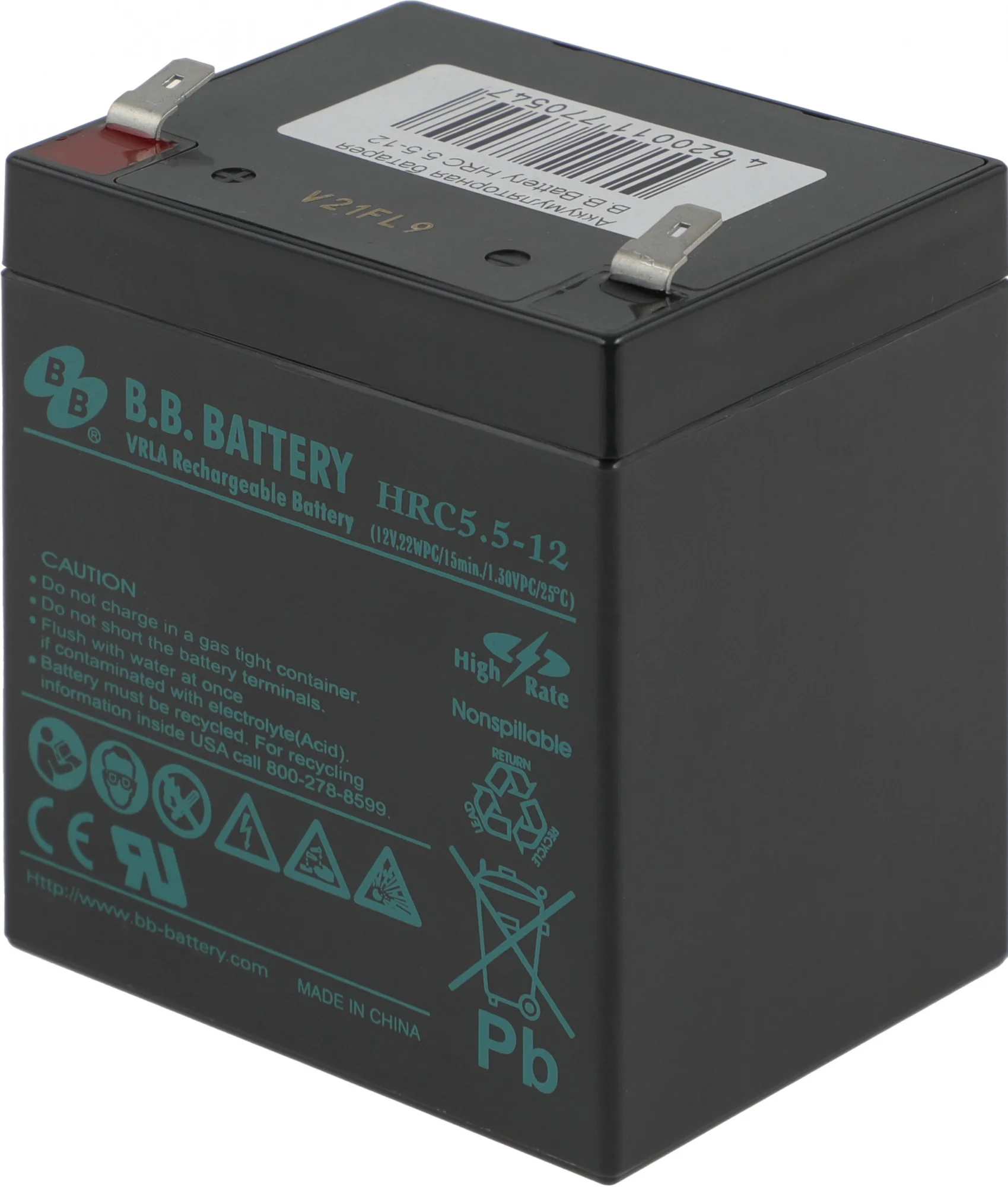 Батарея для ИБП BB HRC 5.5-12 12В 5Ач (1418412) (1418412#MLN)
