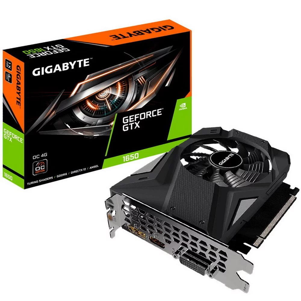 Видеокарта Gigabyte Bad Pack GTX1650 4GB 128bit GDDR6 DVI HDMI DP RTL {20} (GV-N1656OC-4GD||BP)