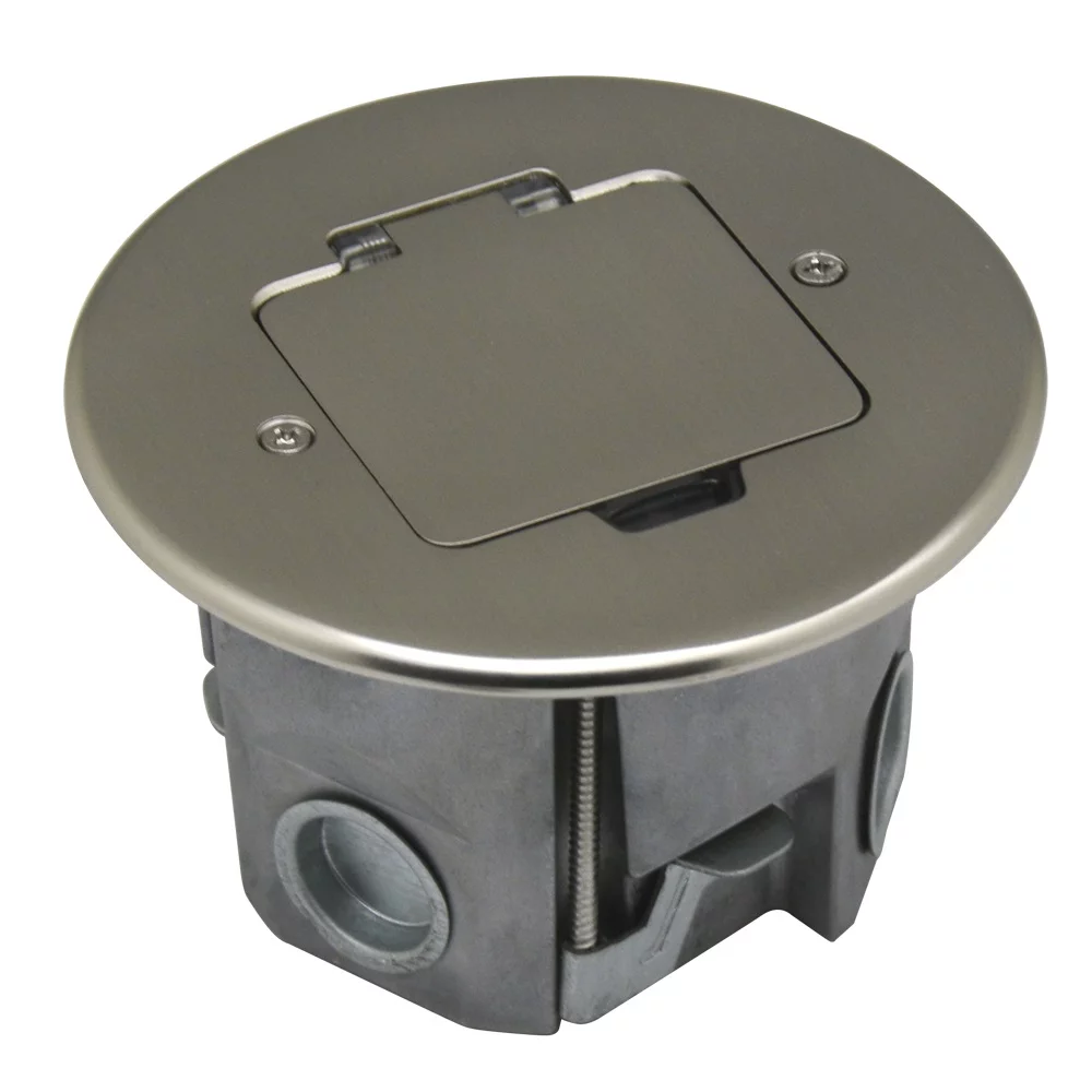 Donel Лючок 2 мод. (1 мод. 45х45 мм.), круглый, никель, IP44, (с уст. набором) (DFB2ZN)