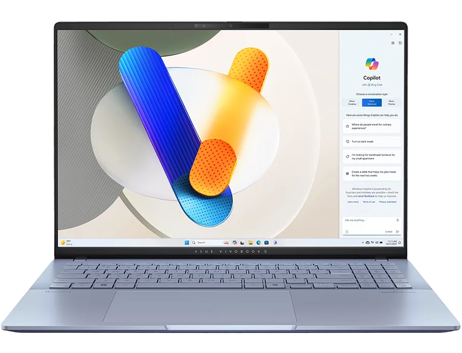 Ноутбук/ ASUS S5606CA-RI174W 16"(2880x1800 OLED)/Intel Core Ultra 7 255H(2Ghz)/32768Mb/1024PCISSDGb/noDVD/Int:Intel Arc graphics/Cam/BT/WiFi/75WHr/war 1y/1.5kg/Mist Blue/Win11Home (90NB1551-M009J0)