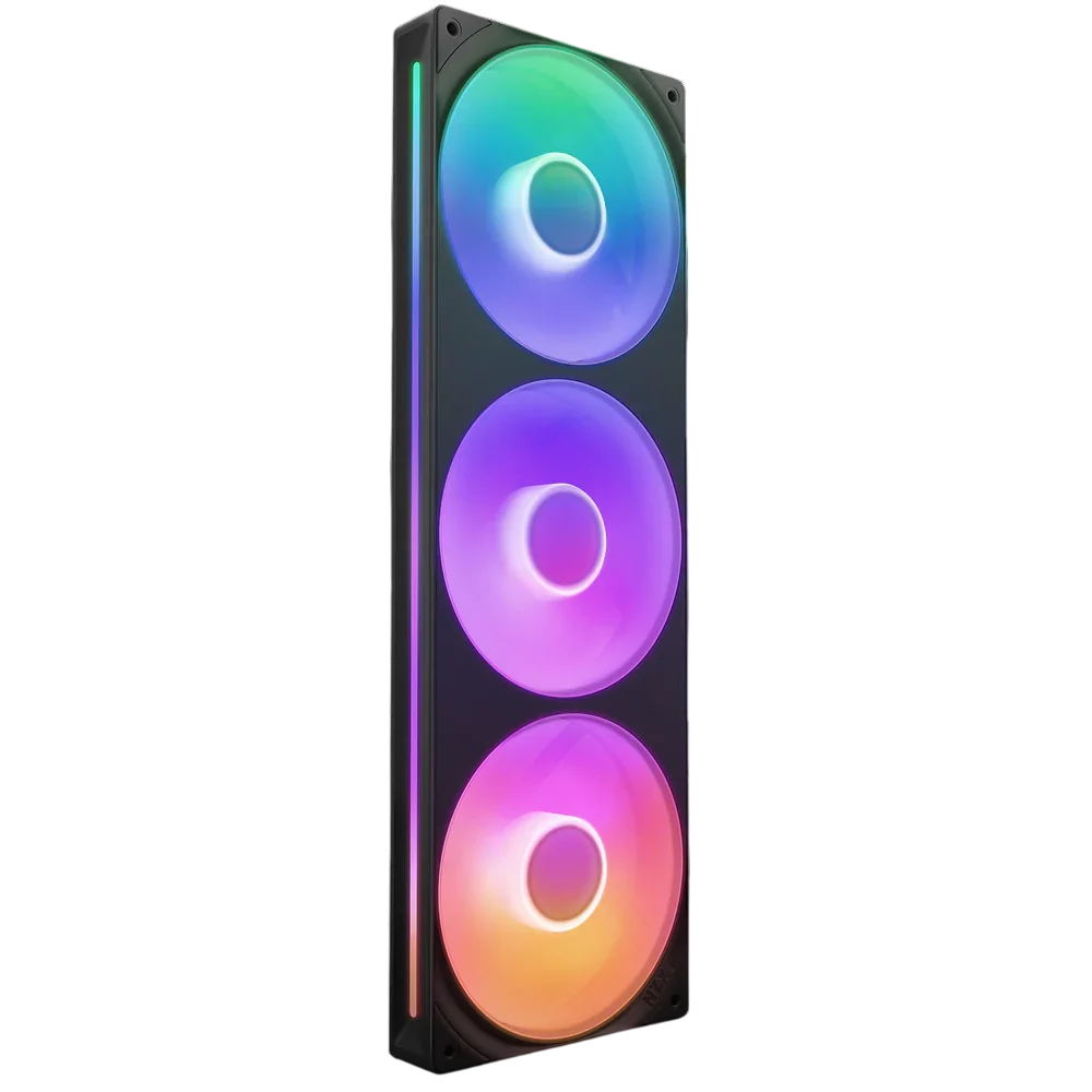 Кулер для корпуса ПК/ Case Cooler NZXT F360 RGB Core (120x120x25mm, 4-pin PWM, RGB, 75.12CFM, 30dBA, 2400RPM, Black, Single-Frame RGB Fan Unit) (RF-U36HF-B1)