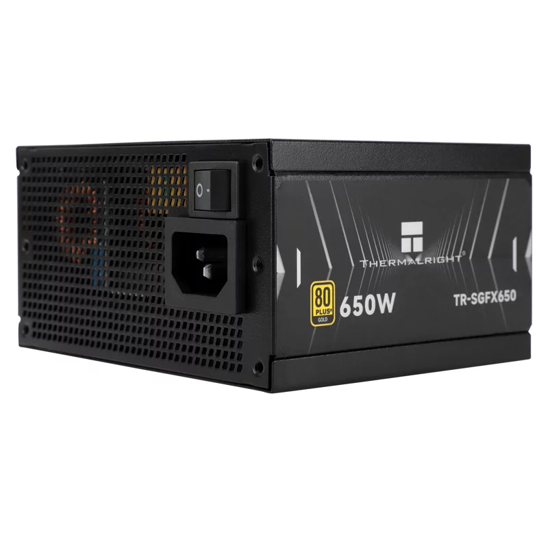 Блок питания 650W/ Power Supply Thermalright, 650W 80+ Gold (SFX, 3.1, Full modular, 1x24(20+4)pin, 1xCPU 8(4+4)pin, 2xPCIe*2 8(6+2)pin, 3xSATA3, 3xMOLEX4pin, Active, 92x92mm, 100x125x64mm, APFC, OPP, OVP, OTP, OCP, SCP, UVP, b (TR-SGFX 650)