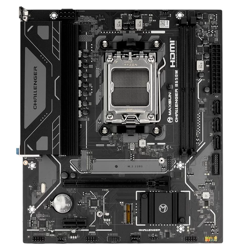 Материнская плата Maxsun MS-Challenger B650M V2 B650, AM5, 2*DDR5, 1*PCIEx16, 1*PCIEx1, 1*M.2, 6*USB3.2Gen1, 4*USB2.0, 3*SATA3.0, 1G, DP, HDMI, M-ATX, RTL (6940709661659)