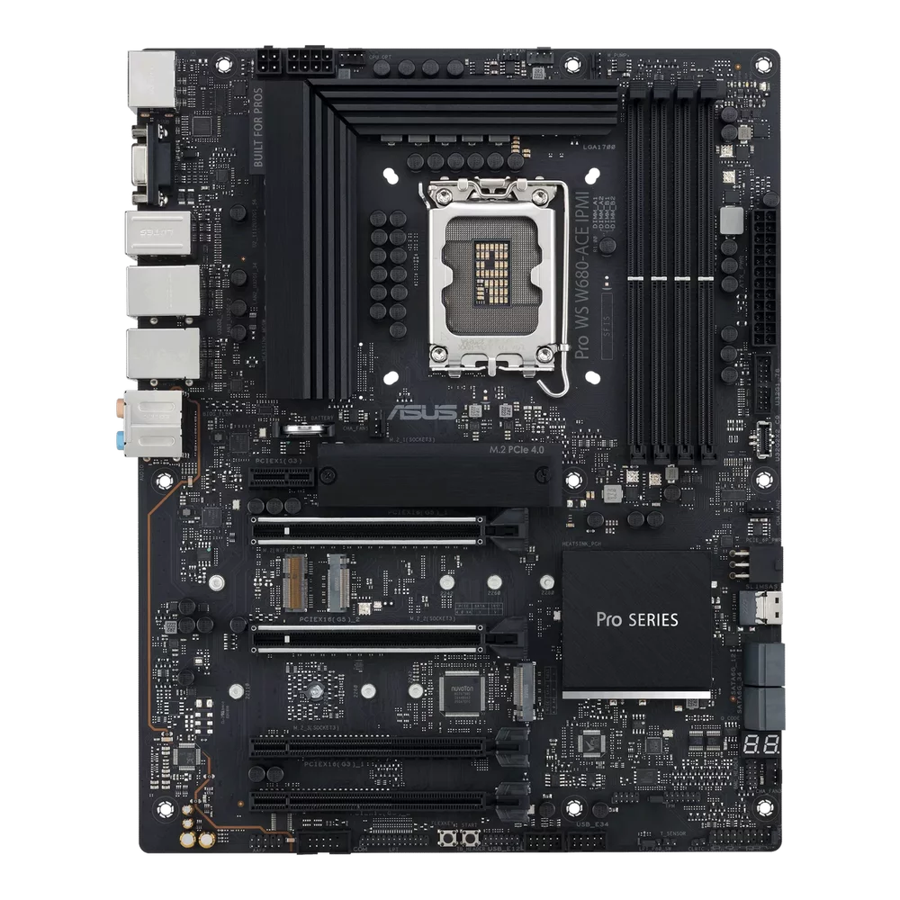 Материнская плата ASUS PRO WS W680-ACE IPMI LGA1700 ATX 4xDDR5 4xPCIEx16 PCIEx1 3xM.2 USB-C DP HDMI VGA 2x2.5GLAN (90MB1DN0-M0EAY1)