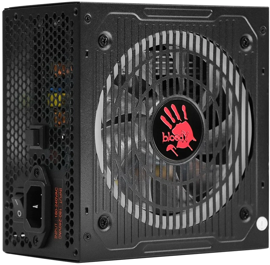 Блок питания Bloody ATX 750W BD-PS750G 80+ gold (20+4pin) APFC 120mm fan color LED 6xSATA Cab Manag RTL (BD-PS750G-MR)