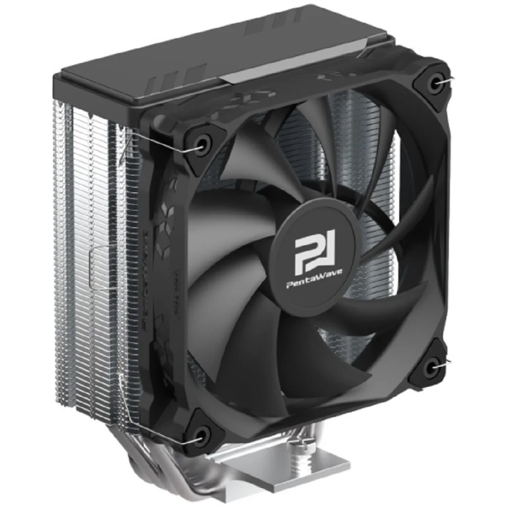 Кулер PentaWave PC-Z04E SRB LGA115X/ 1200/ 1700/ AM4/ AM5 (20 шт/ кор, TDP 220W, 1*120mm PWM Fan, 4 тепловые трубки 6мм, 600-1850RPM, 12-32,6dBa) (PC-Z04E SRB PWM)