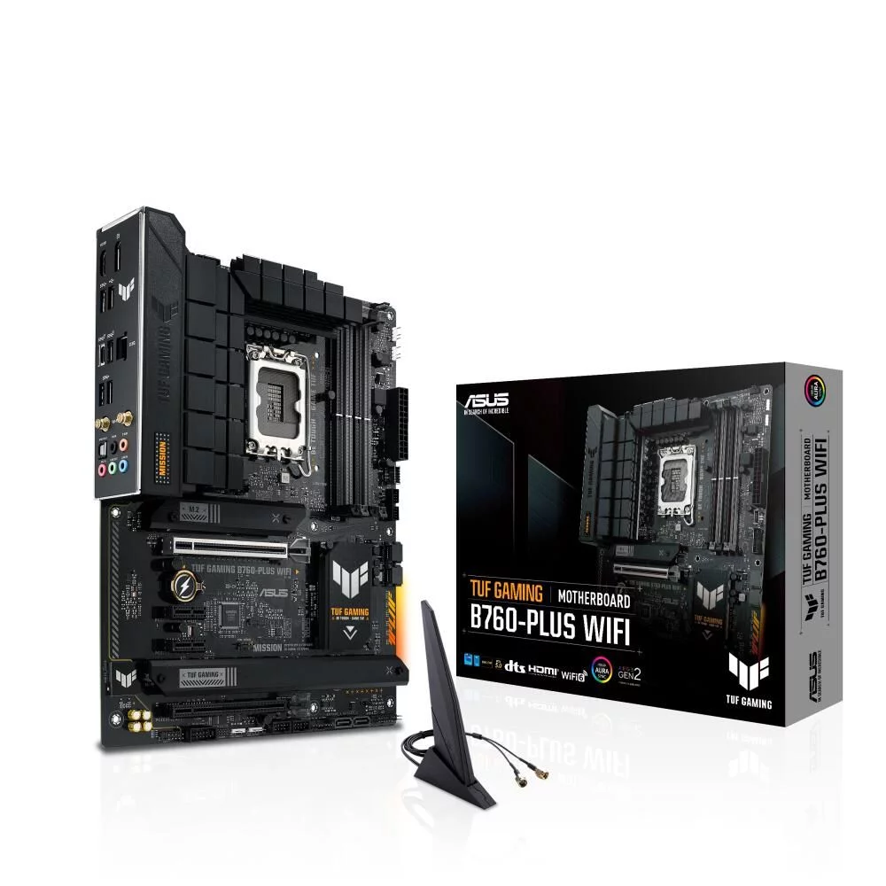 Материнская плата ASUS Bad Pack TUF GAMING B760-PLUS WIFI LGA1700 ATX 4xDDR5 2xPCIEx16 2xPCIEx1 3xM.2 USB-C DP HDMI 2.5GLAN Wi-Fi 6 bp (90MB1ER0-M1EAY0||BP)