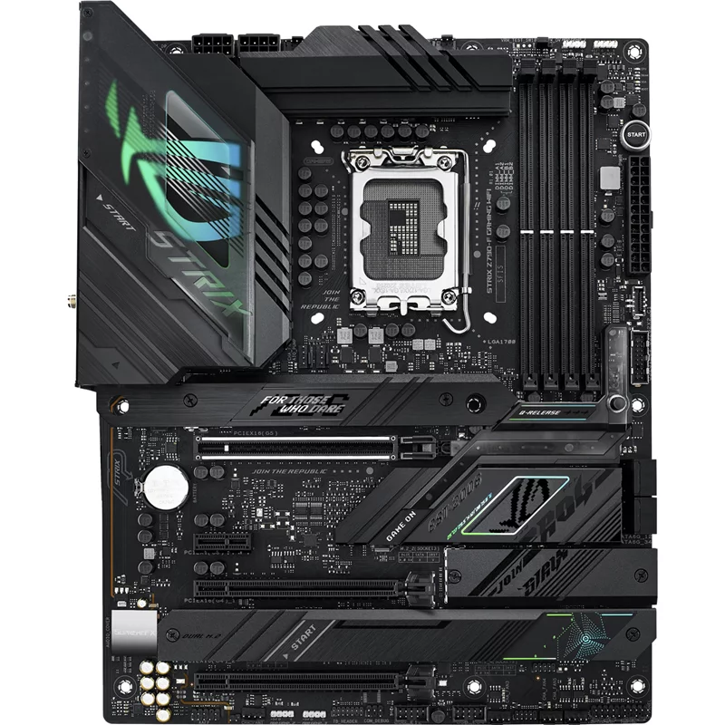 Материнская плата ASUS ROG STRIX Z790-F GAMING WIFI, LGA1700, Z790, 4*DDR5, DP+HDMI, 4xSATA3 + RAID, M2, Audio, 2,5Gb LAN, USB 3.2, USB 2.0, ATX (90MB1CP0-M0EAY0)