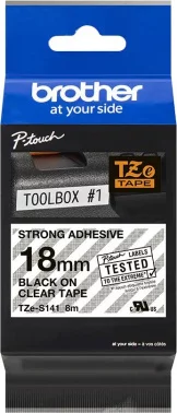 Картридж ленточный Brother TZES141 черный на прозрачном 18x8 для Brother P-Touch