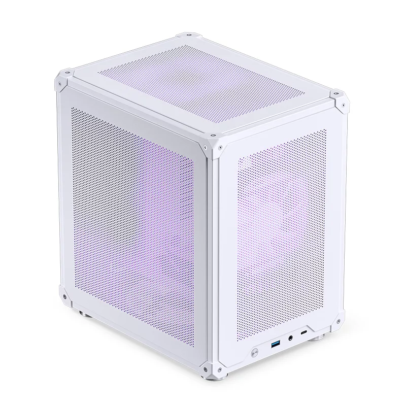 Корпус без блока питания/ Case JONSBO C6, Mini-Tower, no fan, 1xUSB-A 3.2 + 1xUSB-C 3.2, mATX, mITX White (C6 WHITE)