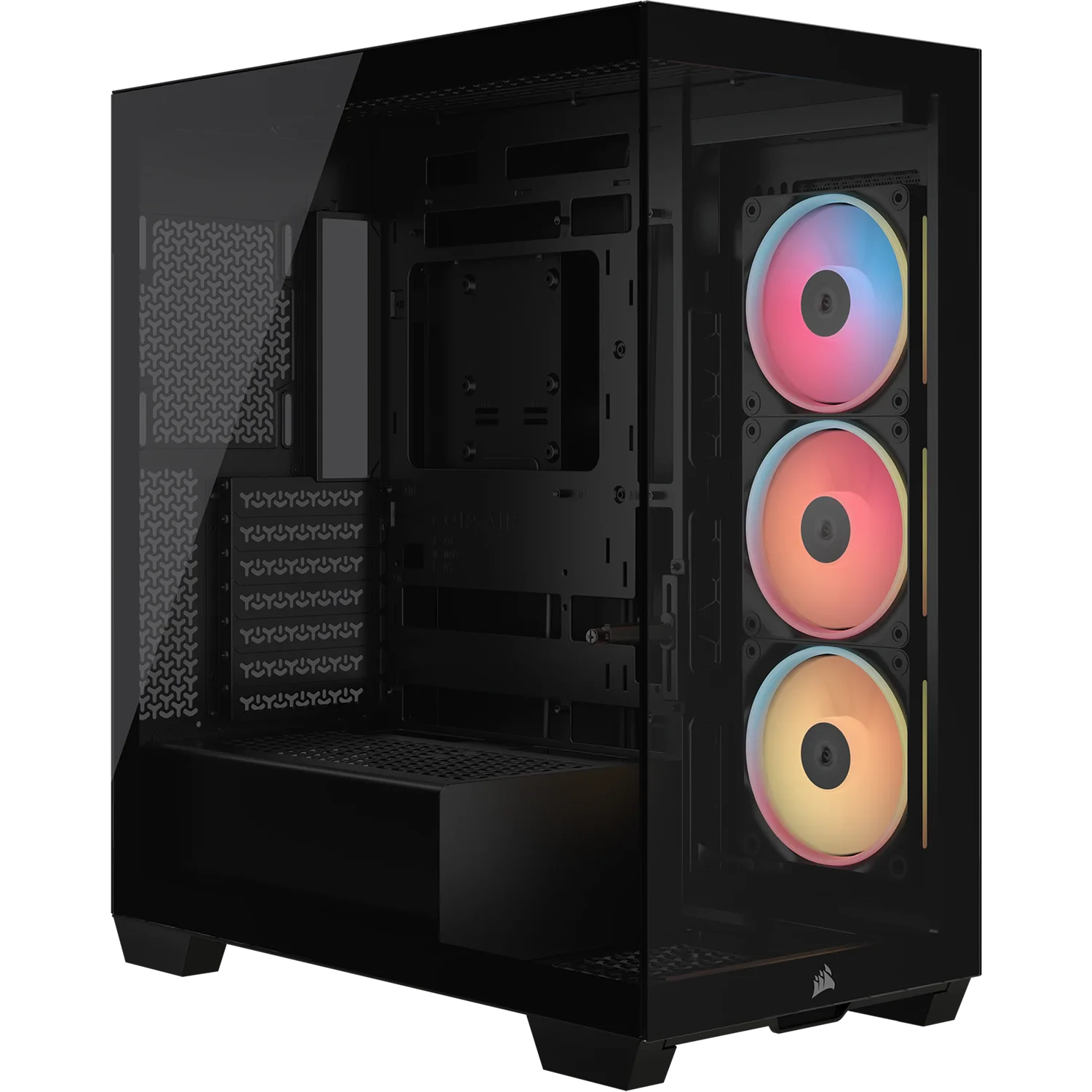 Корпус без блока питания/ Case Corsair 3500X LX-R RGB iCUE LINK, Midi-Tower, TG, 3x120mm ARGB, 2xUSB-A 3.2, 1xUSB 3.2 Type-C, E-ATX, ATX, mATX, mITX Black (CC-9011324-WW)