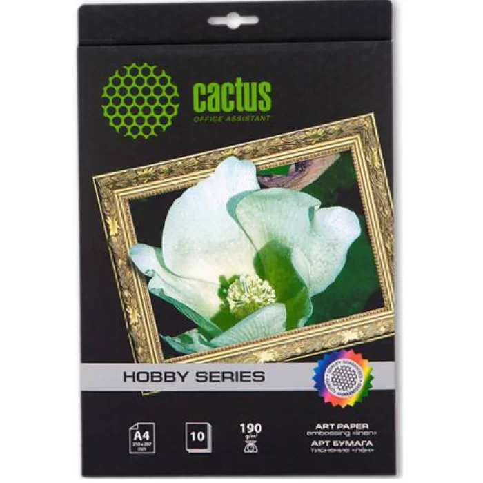 Фотобумага Cactus CS-DA419010L A4/190г/м2/10л./белый матовое лён для струйной печати