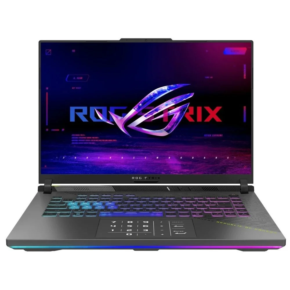Ноутбук ASUS ROG Strix G16 G614PR-RV089 16"(1920x1200 (матовый, 165Hz) IPS)/ AMD Ryzen 9 8940HX(4Ghz)/ 32768Mb/ 1024PCISSDGb/ noDVD/ Ext:NVIDIA GeForce RTX 5070 Ti(12288Mb)/ Cam/ BT/ WiFi/ 90WHr/ war 1y/ 2.5kg/ (90NR0NJ7-M00620)