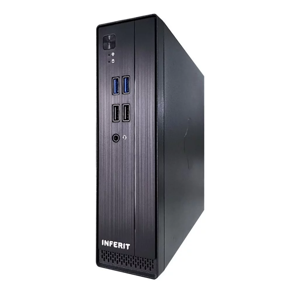 Корпус FoxLine FL-105-AD120-DC-INF (FL-105-AD120-DC-INF) |FL-105-AD120-DC-INF| mITX case (2L), 2*USB2.0+2*USB3.0, 1*combo audio, 40mm FAN, VESA, w/ DC-ATX converter, w/ 120W pwr adapter, w/ pwr