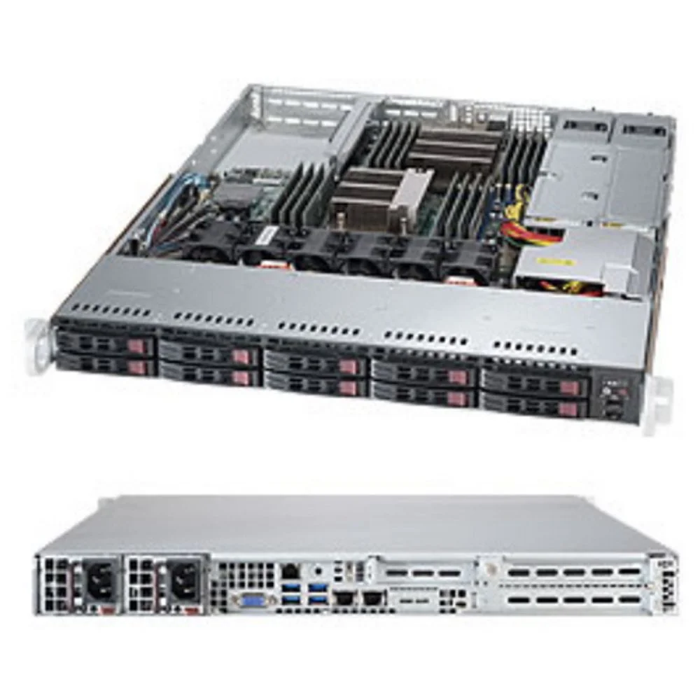 SYS-1028R-WC1RT 1U Rackmount 116AC2-R706WB LGA 2011 X10DRW-iT 16xDDR4 2xSATA3 8xSAS3 6xUSB3.0 VGA 2xPCI-E3.0x16 full-height Half-length
