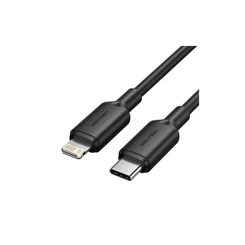 Кабель Vention USB 2.0 CM/Lightning 8M для iPad/iPhone 3A - 1м. Черный (LAKBF)