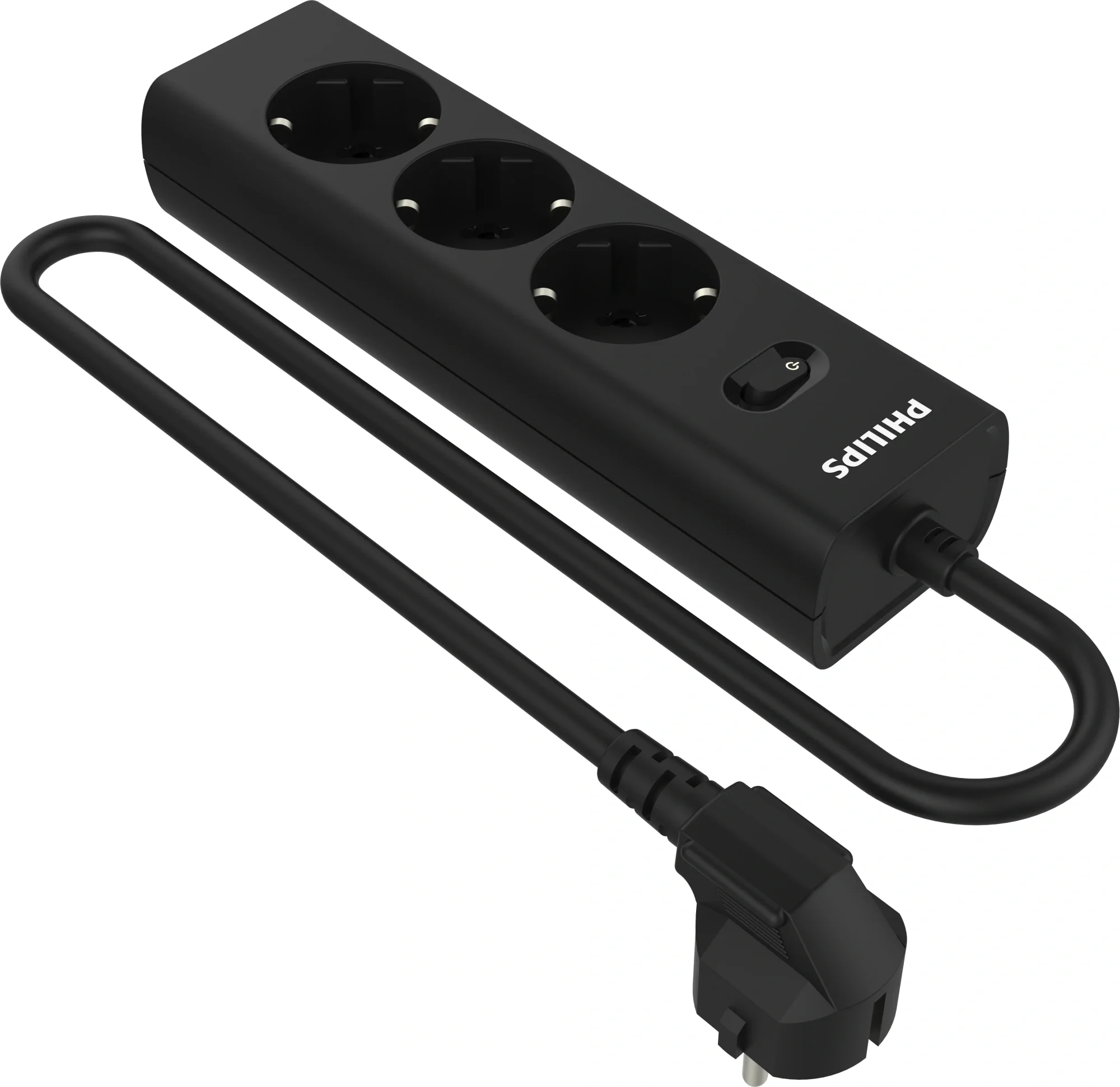 Сетевой фильтр Philips CHP2135BB/ 51 3м (3 розетки) черный (коробка) (CHP2135BB/51)