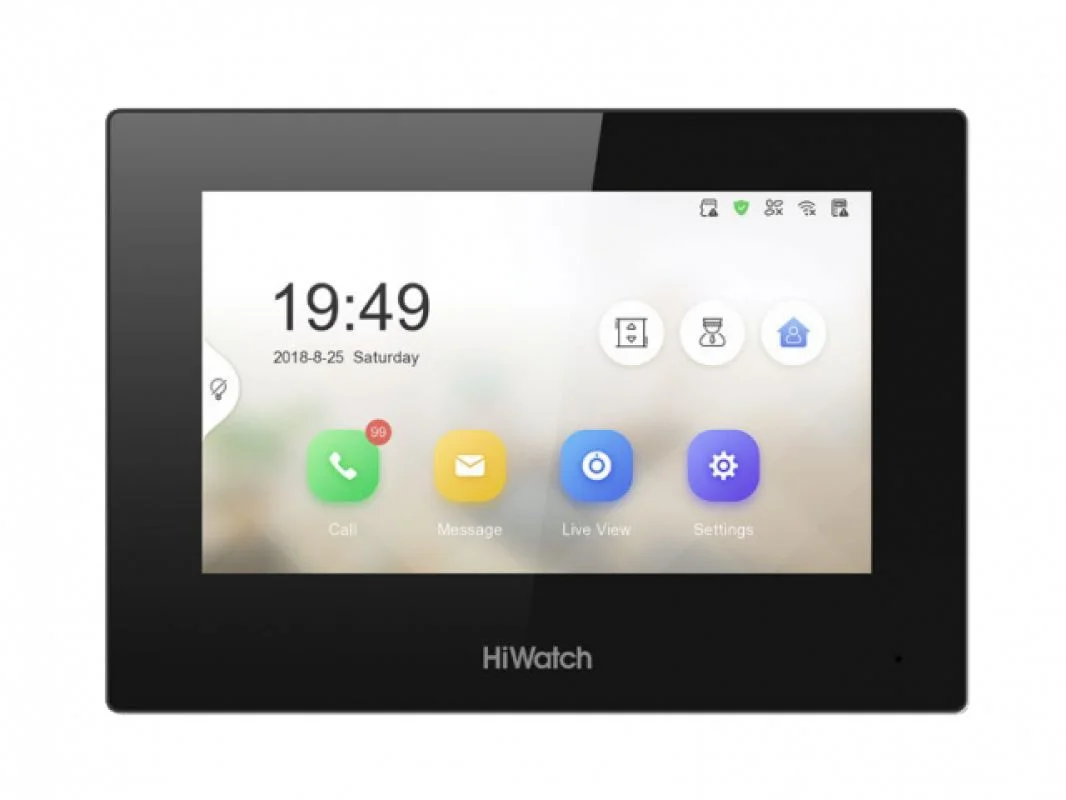 7 IP видеодомофон Сенсорный 7" TFT LCD экран 1024*600 встроенные микрофон и динамик тревожный вход 8 10M/100M Ethernet DC12В/PoE 6Вт 0 C...+55C 200 140 15.1 мм (VDP-H2211B)