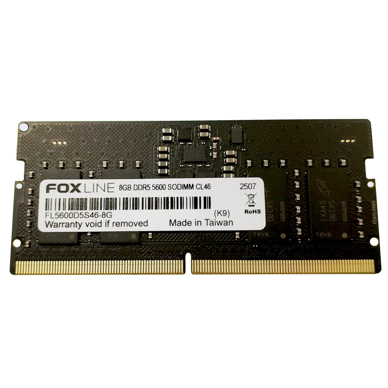Память оперативная/ Foxline SODIMM 8GB 5600 DDR5 CL 46 (FL5600D5S46-8G)