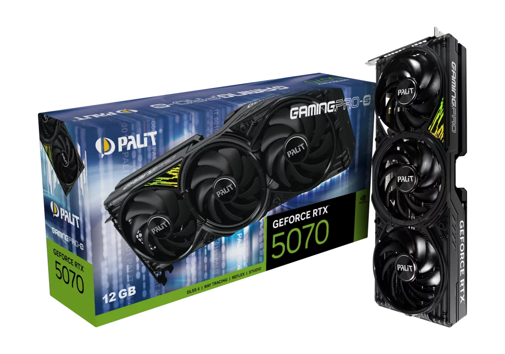 Видеокарта PCIE16 RTX5070 12GB PA-RTX5070 GAMINGPRO-S 12GB PALIT (NE75070019K9-GB2050U)
