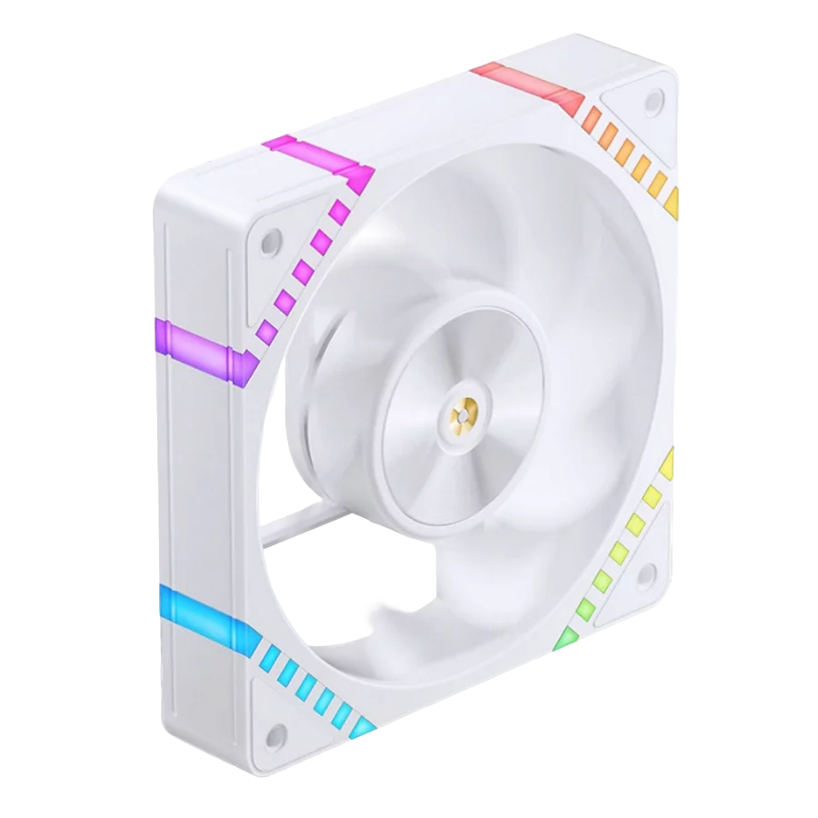 Кулер для корпуса/ Case Cooler JONSBO HF2-120WR Reverse (120x120x25mm, 4-pin PWM, ARGB, 63.3CFM, 29.5dBA, 2200RPM, White)