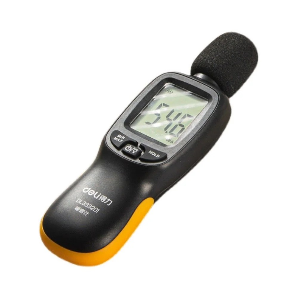 Измеритель уровня шума цифровой (шумомер) Deli DL333201 диапазон измерений уровня шума 30 - 130 дБ Bad Pack (DL333201||BP)