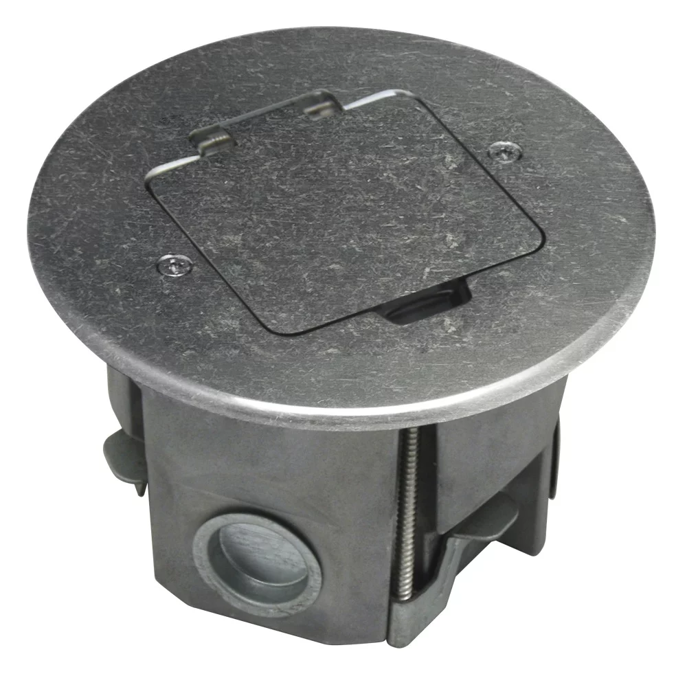 Donel Лючок 2 мод. (1 мод. 45х45 мм.), круглый, оцинкованная сталь, IP44, (с уст. набором) (DFB2ZNFA)