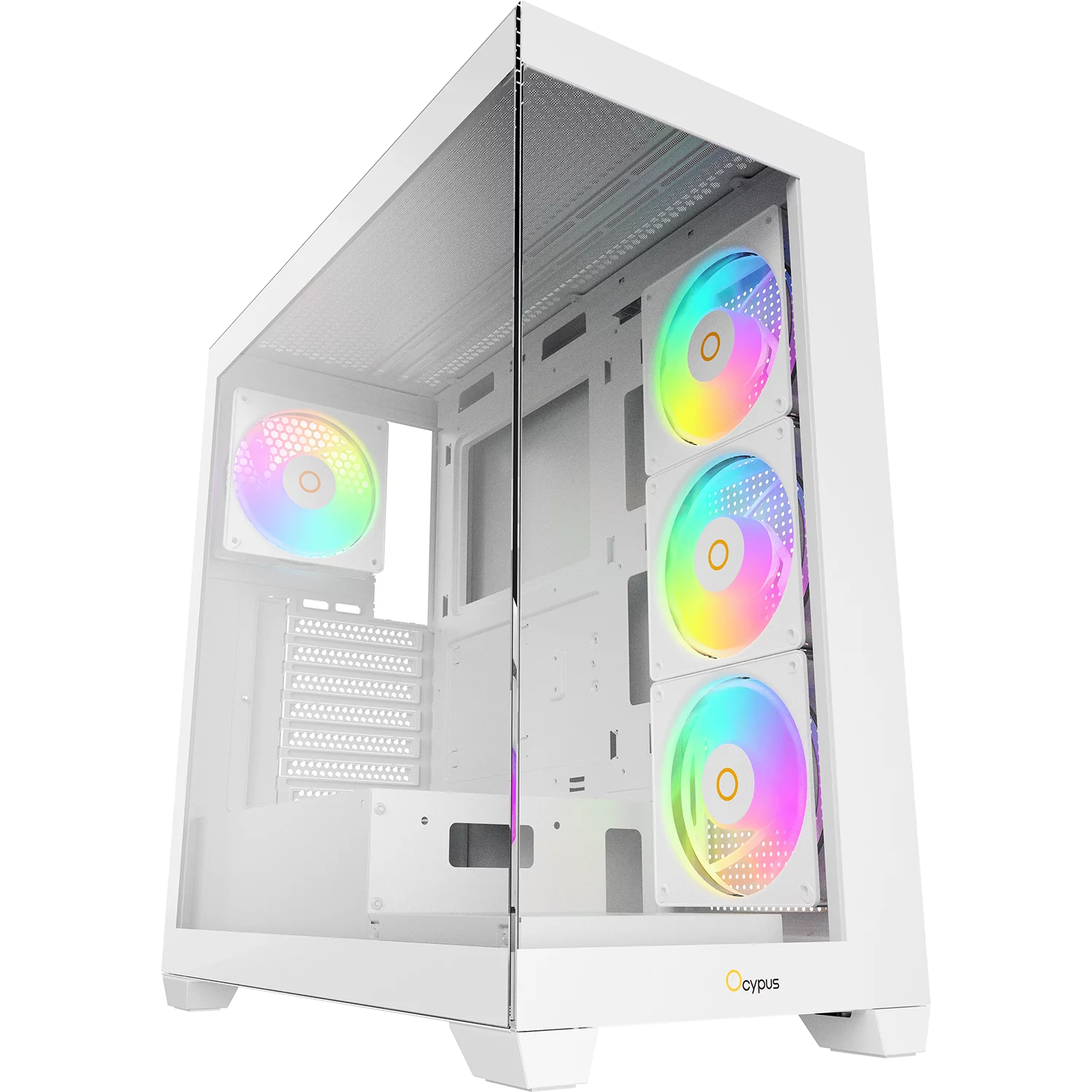 Корпус Компьютер без блока питания/ Case Ocypus Gamma C72 WH ARGB, Midi-Tower, TG, 4x120mm ARGB, 2xUSB-A 2.0 + 1xUSB-A 3.0, ATX, mATX, mITX White (GAMMA-C72-WHD400XX-GL)