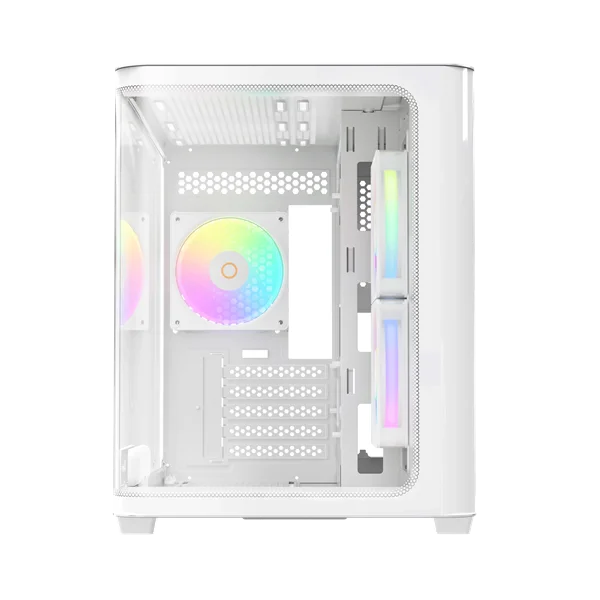 корпус Ocypus Iota C50 WH Curve ARGB Digital, MATX, Type-C*1, USB3.0*2, REAR 1x120mm ARGB, MB SIDE 2x120mm ARGB