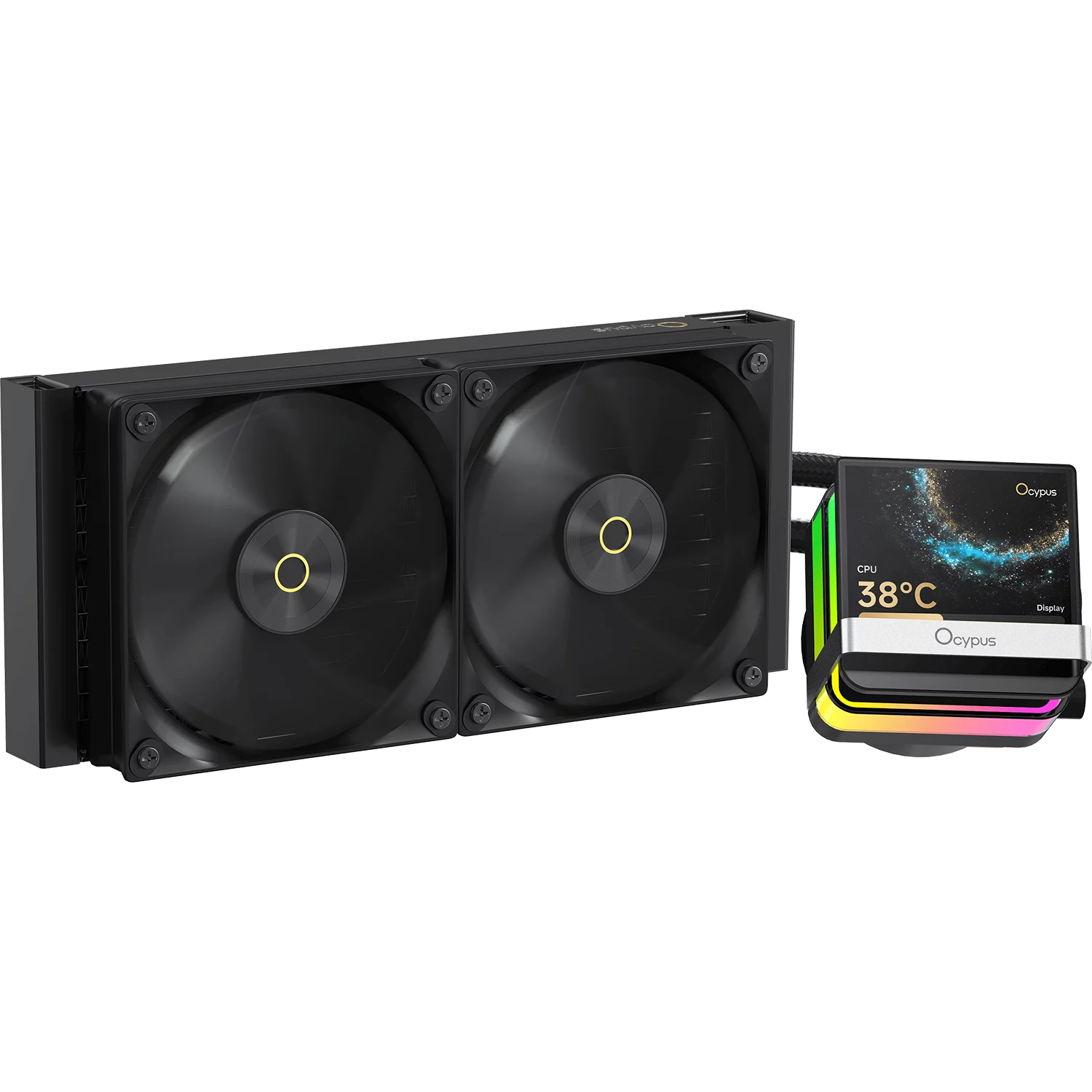 Система жидкостного охлаждения/ Water Cooling System Ocypus Sigma L24 PRO BK (290W, 240mm, LED, Black, ARGB/ Fans: 2x120mm, 90CFM, 2400RPM/ Pump height 97mm, 30dBA, 3100RPM, Rad thickness 27mm/ S: 185 (SIGMA-L24-BK2ANWL00P-GL)