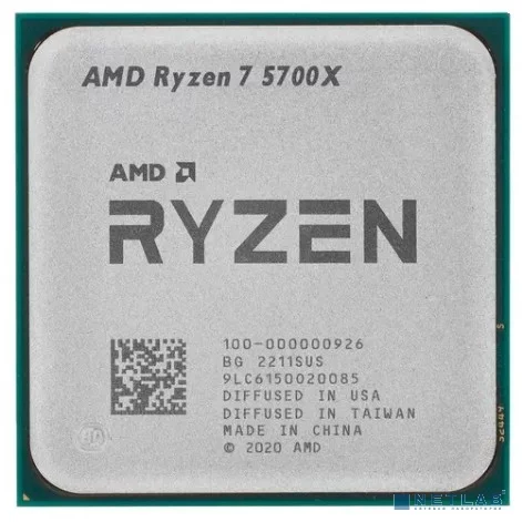 Процессор/ CPU AM4 AMD Ryzen 7 5700X (Vermeer, 8C/16T, 3.4/4.6GHz, 32MB, 65W) OEM (100-000000926)