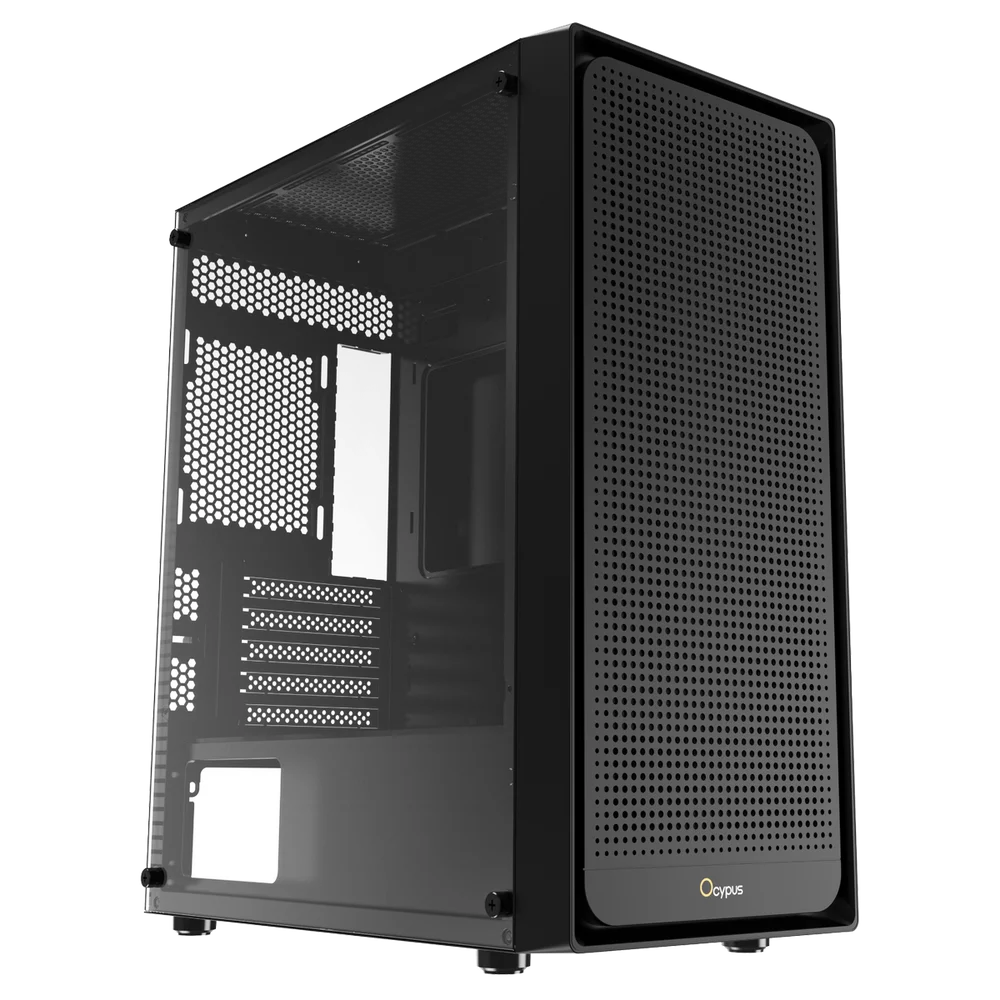 Корпус для ПК Case Ocypus Gamma C50 BK mATX / win / black / no PSU / Tempered Glass (GAMMA-C50-BKG000XX-GL)