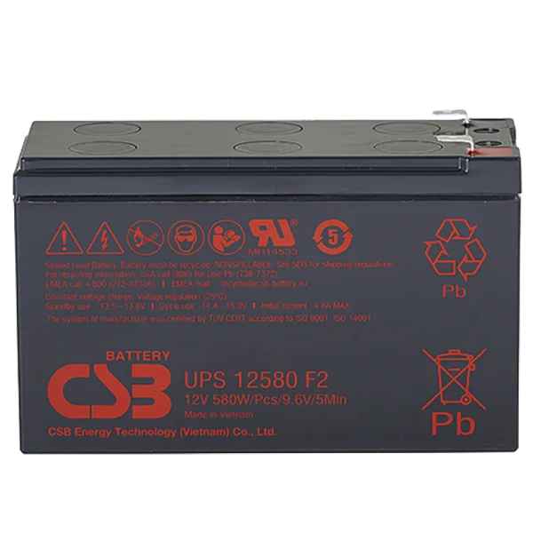 CSB Аккумуляторная батарея для ИБП (12V/ 10.5Ah) (UPS12580 F2 CSB)