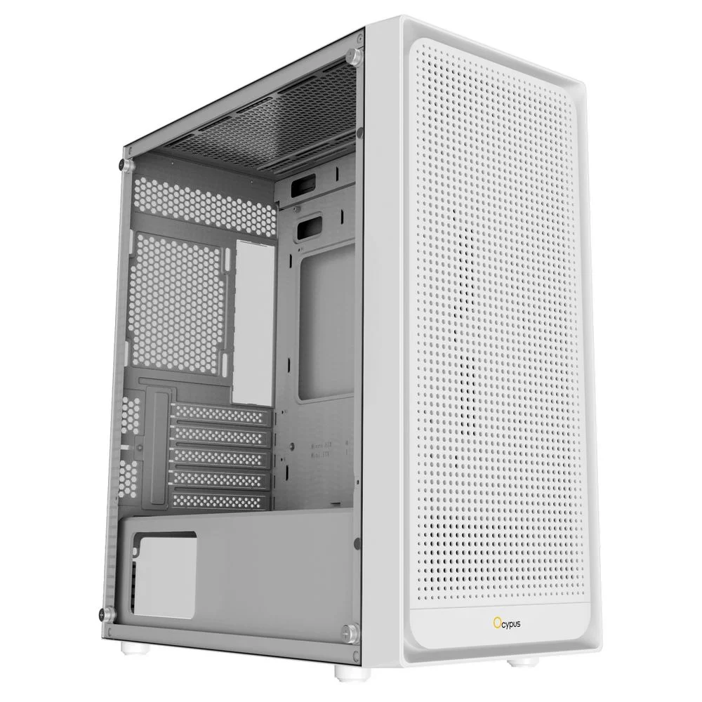 Корпус для ПК Case Ocypus Gamma C50 WH mATX / win / white / no PSU / Tempered Glass (GAMMA-C50-WHG000XX-GL)