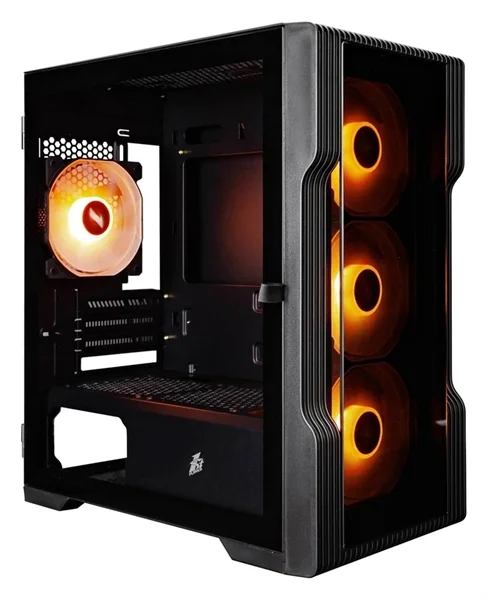 корпус 1STPLAYER TRILOBITE T3-G ARGB Black / mATX / 4x120mm ARGB fans / T3-G-BK-4F7