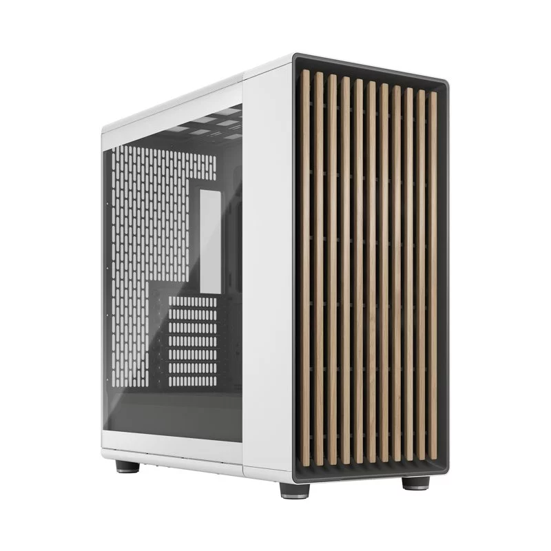 Корпус ПК без блока питания/ Case Fractal Design North XL TG Dark Tint, Full-Tower, 3x140mm, 2xUSB-A 3.2 + 1xUSB 3.2 Type-C E-ATX, ATX, mATX, mITX Wood panel, Chalk White (FD-C-NOR1X-04)