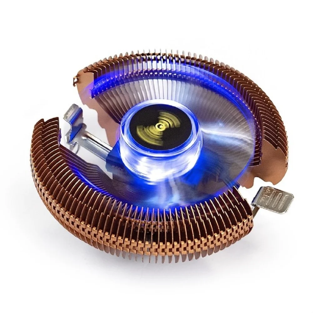 Exegate EX286154RUS Кулер ExeGate Wizard EE91-PWM.Cu.BLUE (Al+Copper, LGA775/ 1150/ 1151/ 1155/ 1156/ 1200/ AM2/ AM2+/ AM3/ AM3+/ AM4/ FM1/ FM2/ 754/ 939/ 940, TDP 80W, Fan 90mm, PWM, 800-2400RPM, Hydro bearing, 4pi