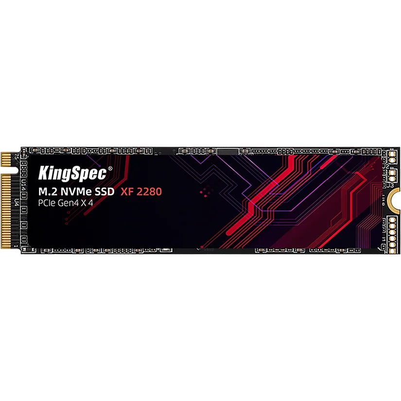 Твердотельный накопитель/ Kingspec SSD XF-1TB 2280, 1024GB, M.2(22x80mm), NVMe, PCIe 4.0 x4, R/W 4900/4600MB/s, IOPs н.д./н.д., TBW 1200, DWPD 1.07 (3 года)