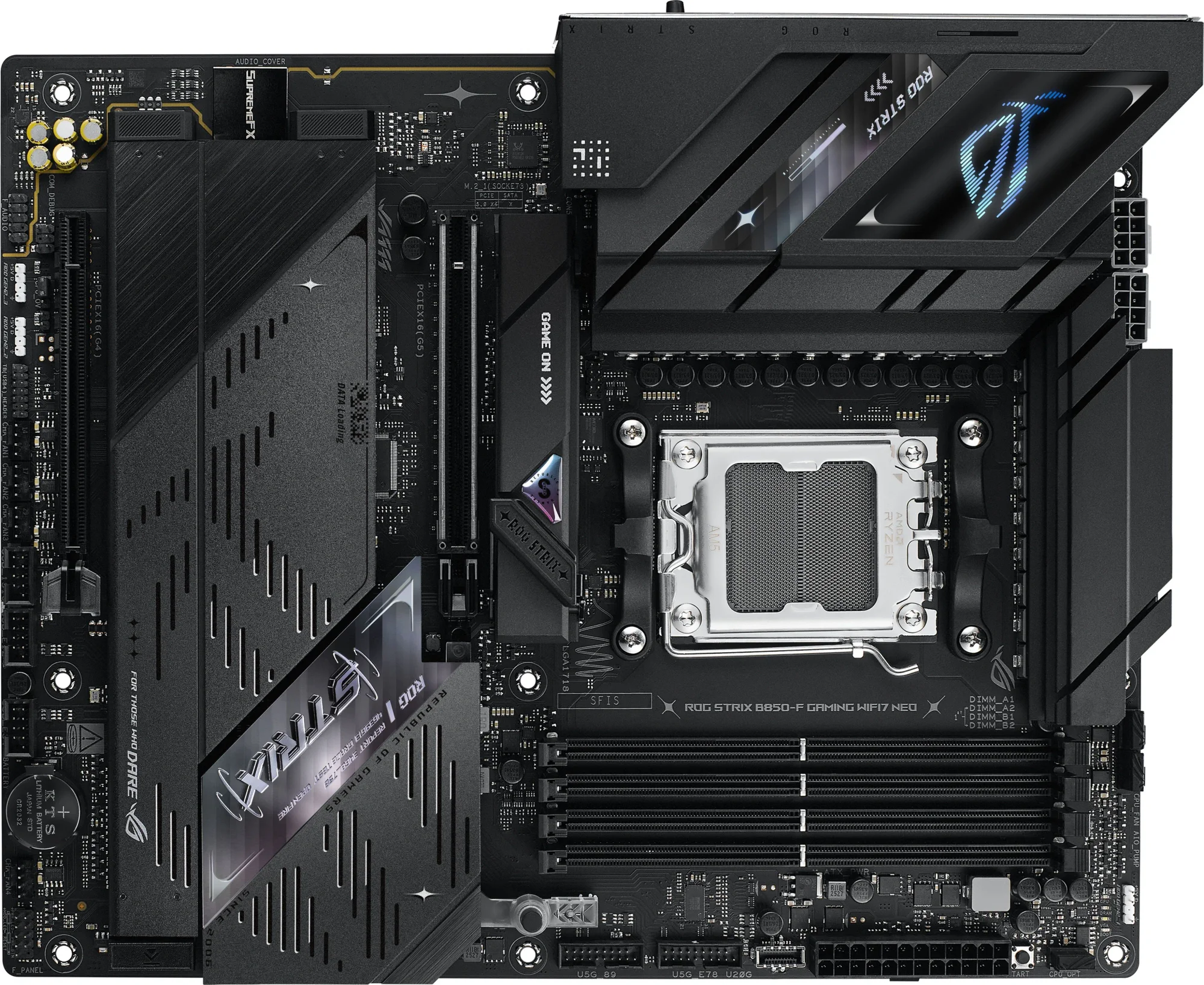 Материнская плата Asus ROG Strix B850-F GAMING WIFI7 NEO Socket AM5 AMD B850 4xDDR5 ATX AC`97 8ch(7.1) 5Gigabit RAID+HDMI (ROG STRIX B850-F GAMING NEO)