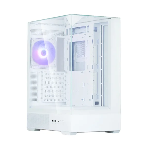 ZALMAN P40 Prism, ATX, WHITE, WINDOW, 2x3.5", 3x2.5", 1xUSB TYPE-C, 2xUSB3.0, REAR 1x120mm ARGB (P40 PRISM WHITE)