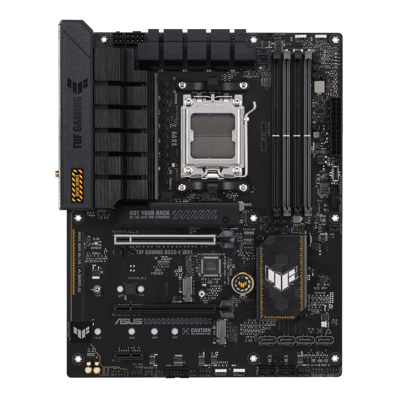 Материнская плата ASUS TUF GAMING B650-E WIFI, AM5, B650, 4*DDR5, 4*SATA, 3*M.2, 4*USB 3.2, 3*USB 2.0, Type-C, 3*PCIx16, 1*PCIx1, DP+HDMI, ATX (90MB1GT0-M0EAY0)