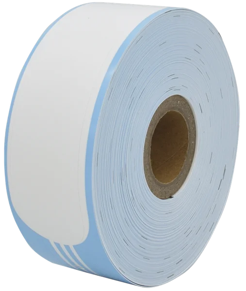 Браслеты в рулоне Ninestar (G&G) BLUE wristband, 35 mm/ 260 mm, core 24 mm, 100 per roll, clips included (GG-RL-B-RF1)