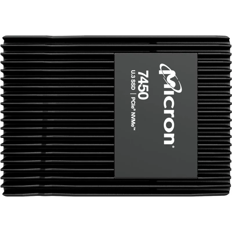 Micron SSD 7450 MAX, 12800GB, U.3(2.5" 15mm), NVMe, PCIe 4.0 x4, 3D TLC, R/ W 6800/ 5600MB/ s, IOPs 1 000 000/ 410 000, TBW 70000, DWPD 3 (12 мес.) (MTFDKCC12T8TFS-1BC1ZABYY)